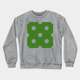 Vintage grey dots on green Crewneck Sweatshirt